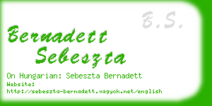 bernadett sebeszta business card